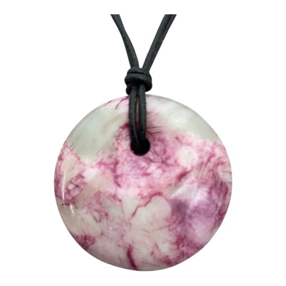 NWT Pink Jasper and Sterling Silver Pendant Necklace - Picture 3 of 5